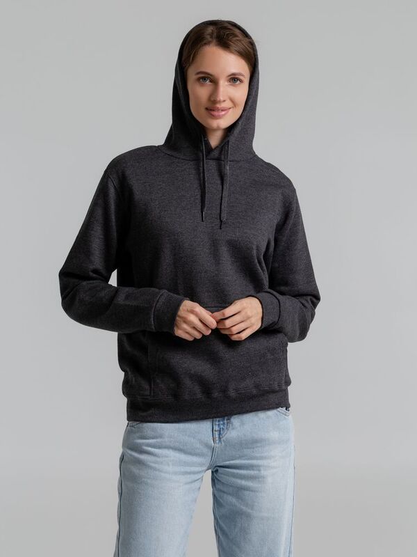 Толстовка с капюшоном Snake II черный меланж арт.7611.12