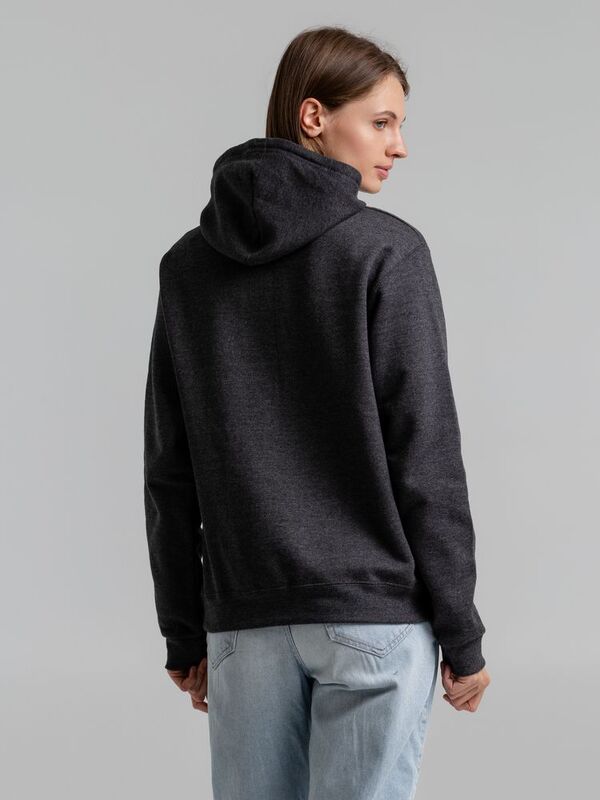 Толстовка с капюшоном Snake II черный меланж арт.7611.12