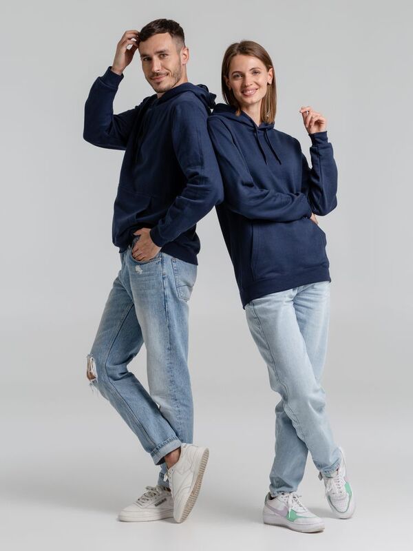 Толстовка с капюшоном Snake II темно-синяя арт.7611.40