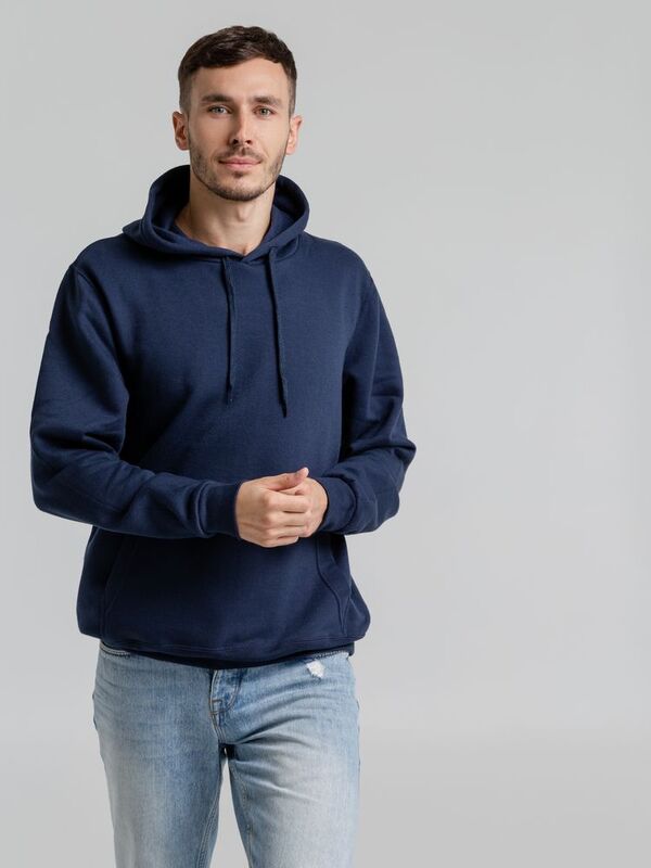 Толстовка с капюшоном Snake II темно-синяя арт.7611.40