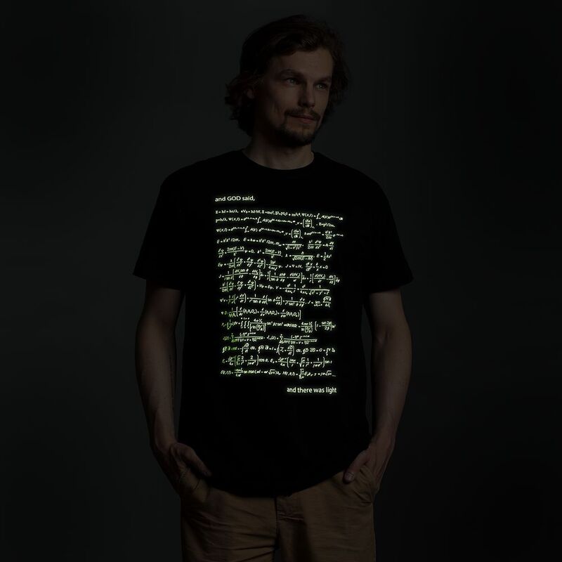 Футболка мужская &laquo;Да будет свет&raquo;, со светящимся принтом арт.7859.36