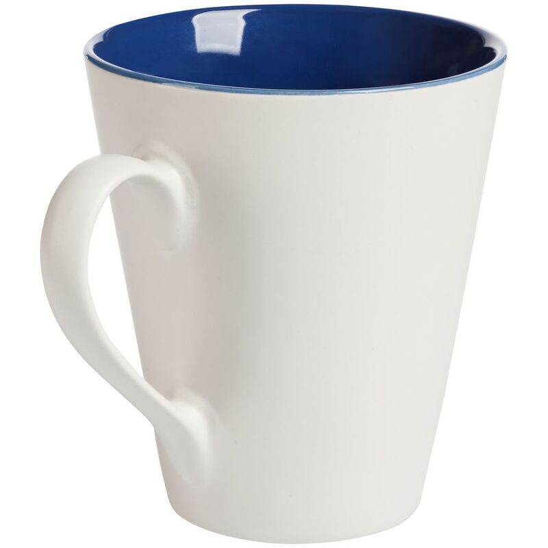 Кружка New Bell матовая, белая с синим арт.64811.40