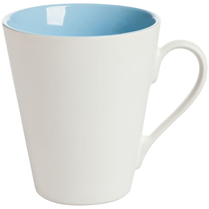 Кружка New Bell матовая, белая с голубым арт.64811.14