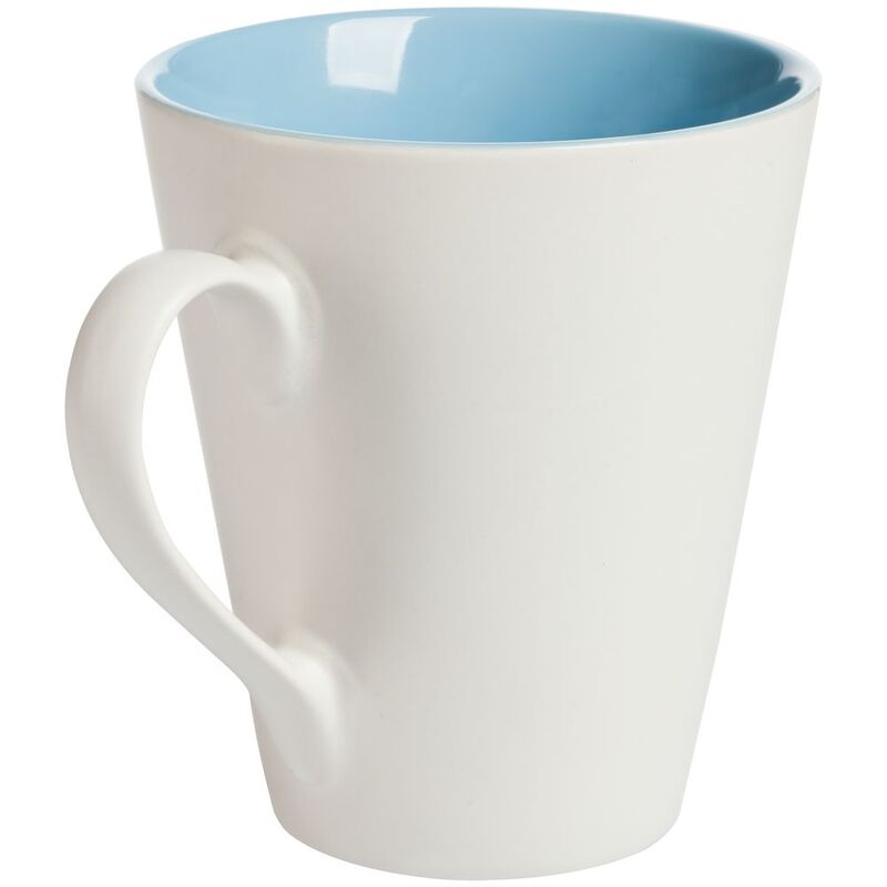 Кружка New Bell матовая, белая с голубым арт.64811.14