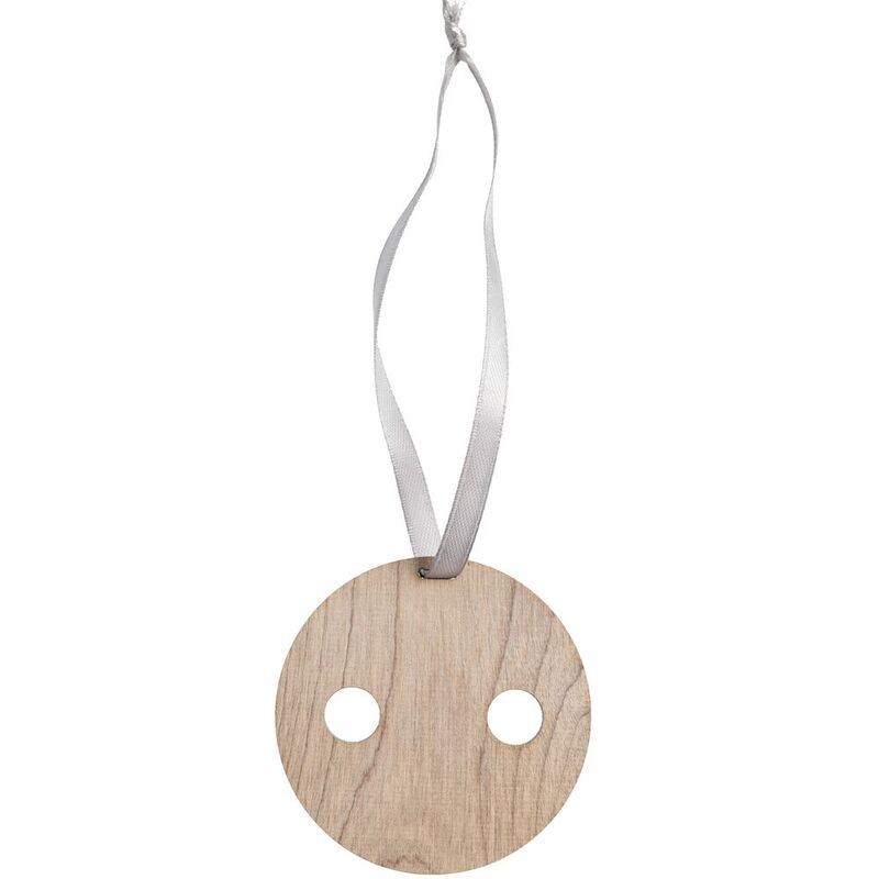 Деревянная подвеска Carving, в форме пуговицы Санты арт.10145.04
