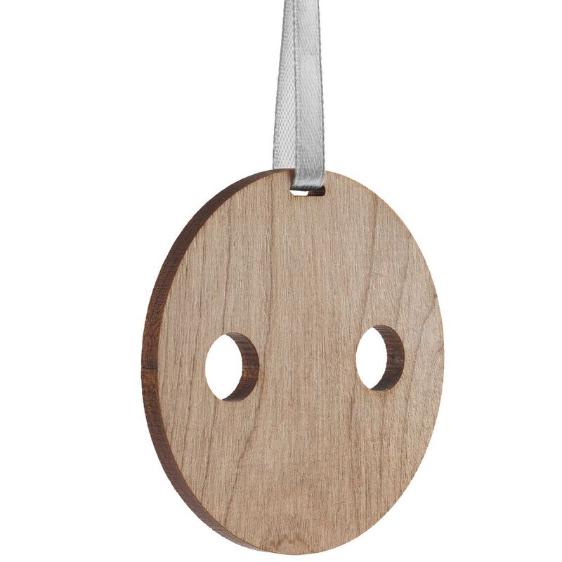 Деревянная подвеска Carving, в форме пуговицы Санты арт.10145.04