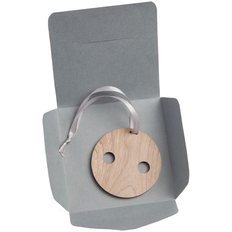 Деревянная подвеска Carving, в форме пуговицы Санты арт.10145.04