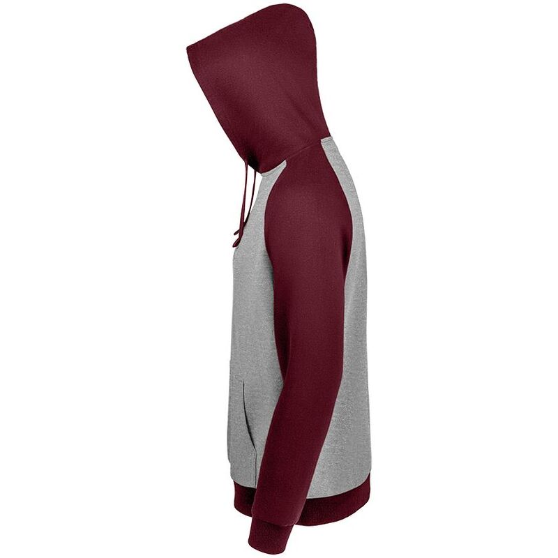 Толстовка унисекс Seattle, серый меланж с бордовым арт.02998113