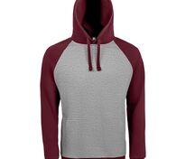 Толстовка унисекс Seattle, серый меланж с бордовым арт.02998113