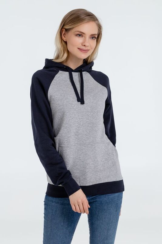 Толстовка унисекс Seattle, серый меланж с темно-синим арт.02998110