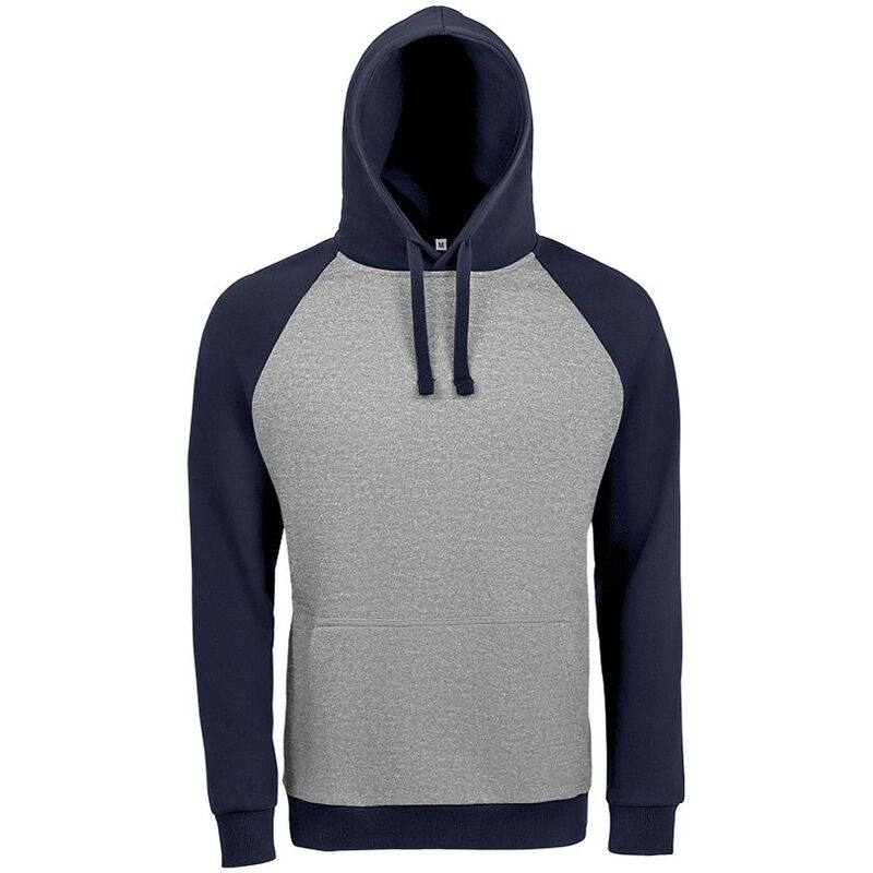 Толстовка унисекс Seattle, серый меланж с темно-синим арт.02998110