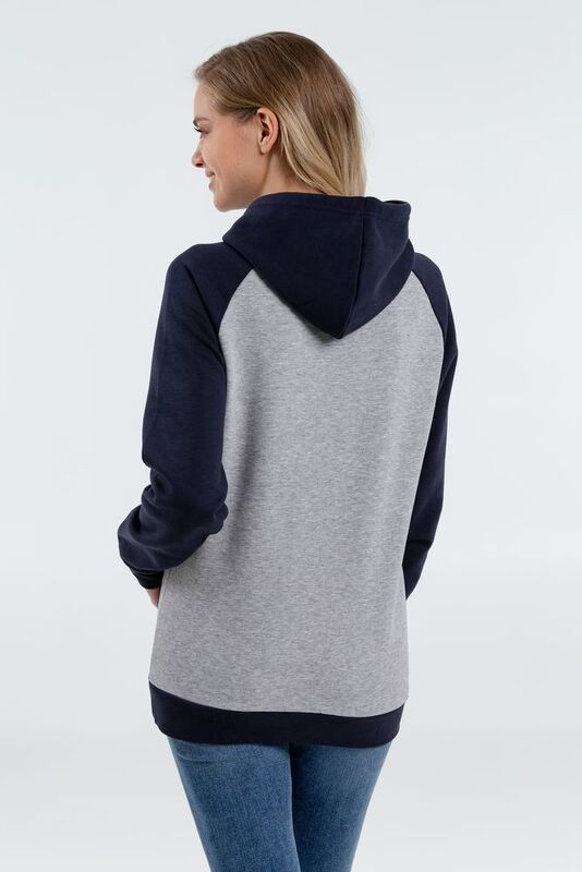 Толстовка унисекс Seattle, серый меланж с темно-синим арт.02998110