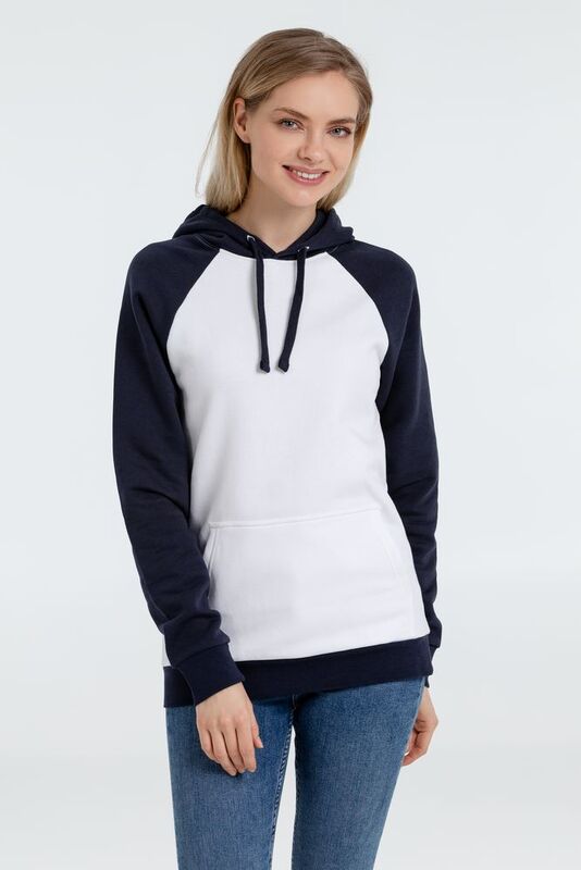 Толстовка унисекс Seattle, белая с темно-синим арт.02998904