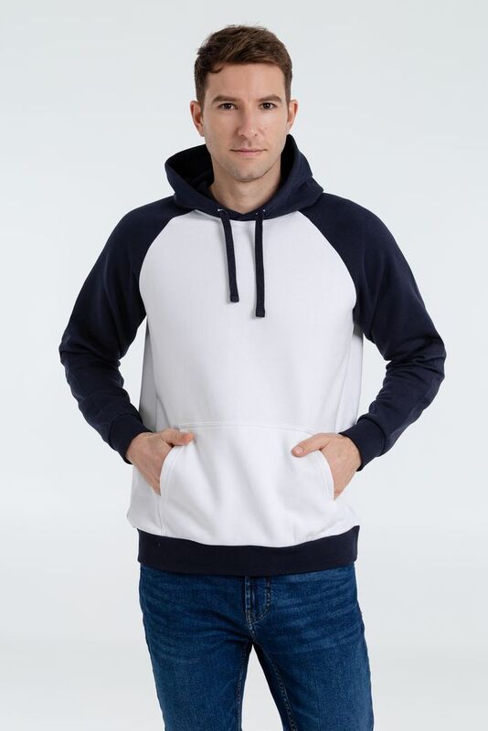 Толстовка унисекс Seattle, белая с темно-синим арт.02998904