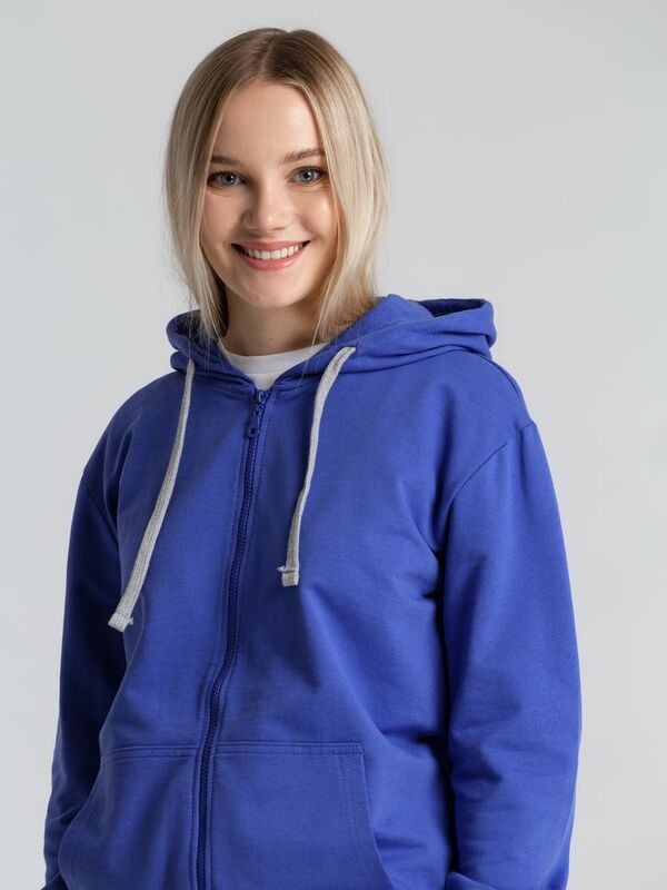 Толстовка на молнии с капюшоном Unit Siverga , ярко-синяя арт.6895.44