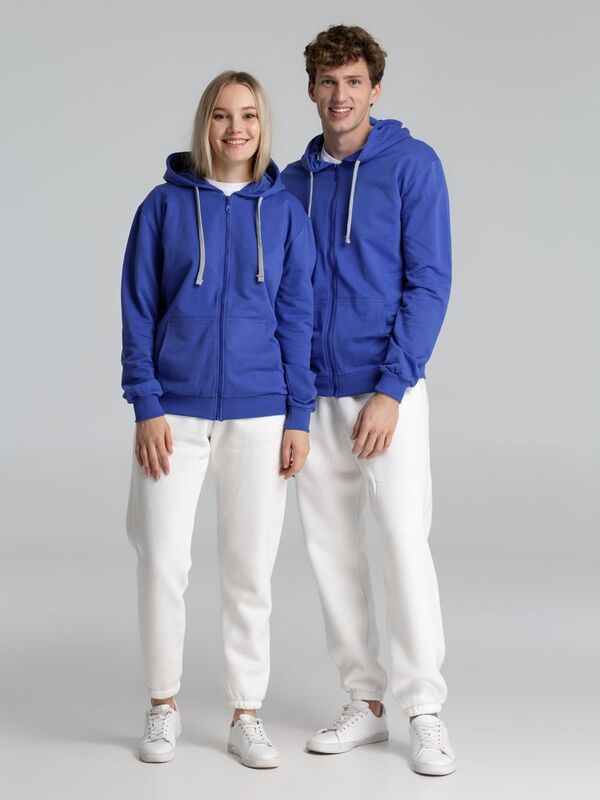 Толстовка на молнии с капюшоном Unit Siverga , ярко-синяя арт.6895.44