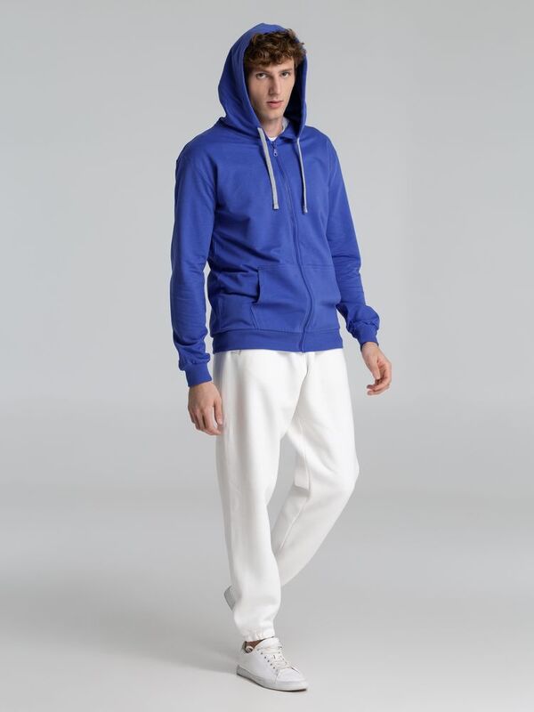 Толстовка на молнии с капюшоном Unit Siverga , ярко-синяя арт.6895.44