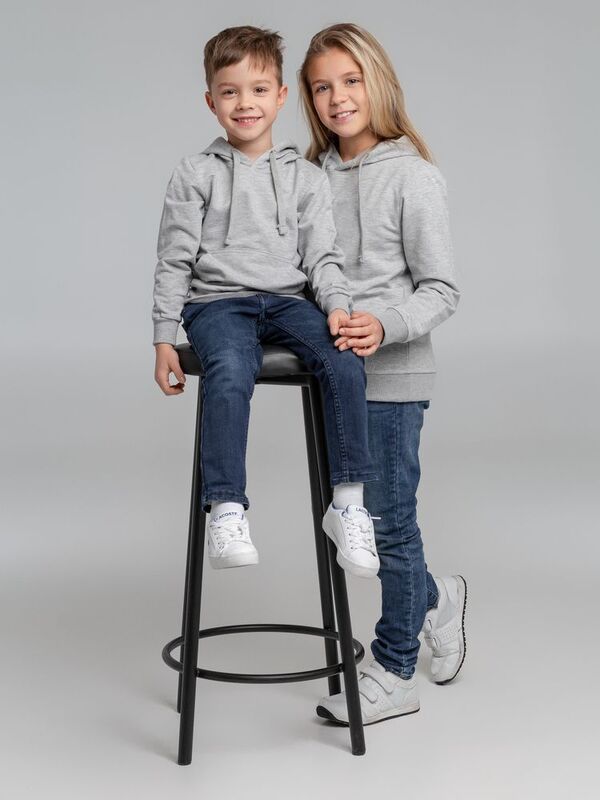 Толстовка с капюшоном детская Kirenga Kids, серый меланж арт.11147.11