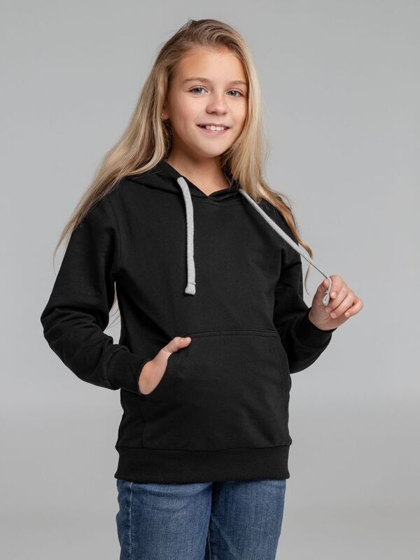 Толстовка с капюшоном детская Kirenga Kids, черная арт.11147.30