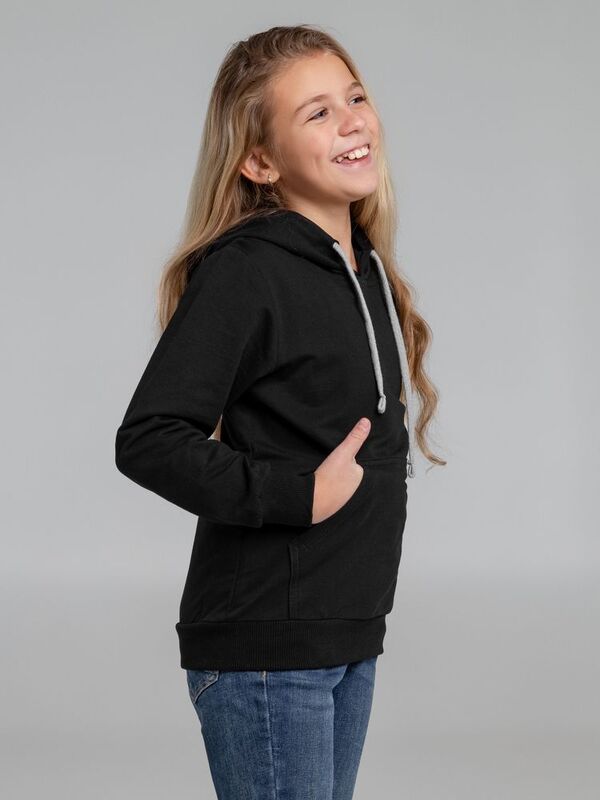 Толстовка с капюшоном детская Kirenga Kids, черная арт.11147.30