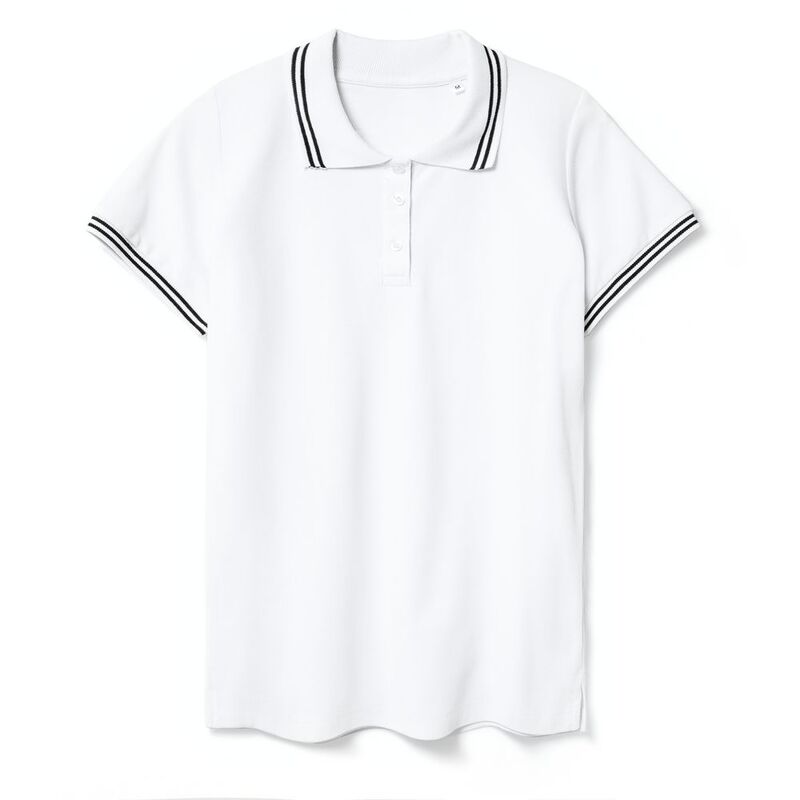 Рубашка поло женская Virma Stripes Lady, белая арт.11139.60