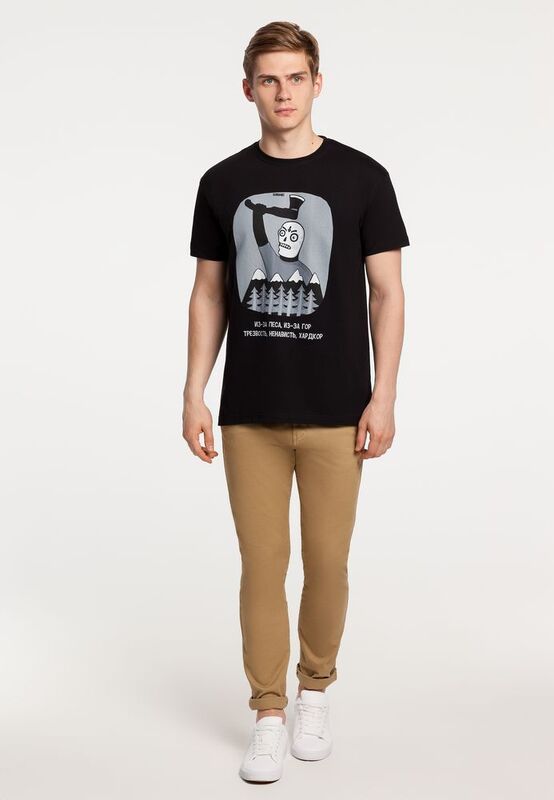 Футболка &laquo;Хардкор&raquo;, черная арт.70179.30