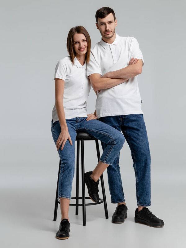 Рубашка поло мужская Neptune, белая арт.11129.60