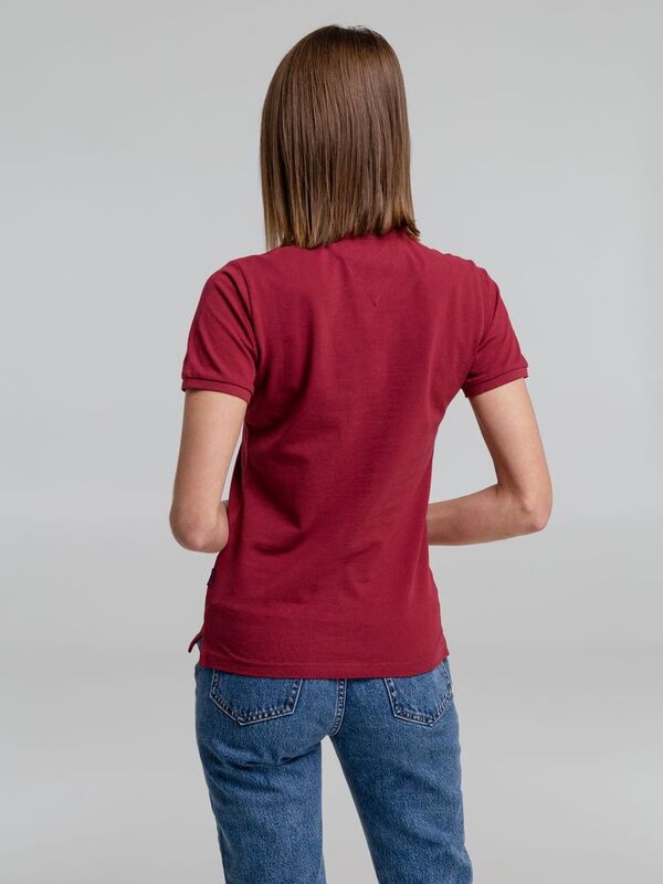 Рубашка поло женская Neptune, вишнево-красная арт.11130.55