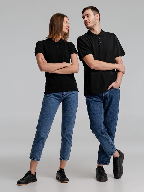 Рубашка поло женская Neptune, черная арт.11130.30