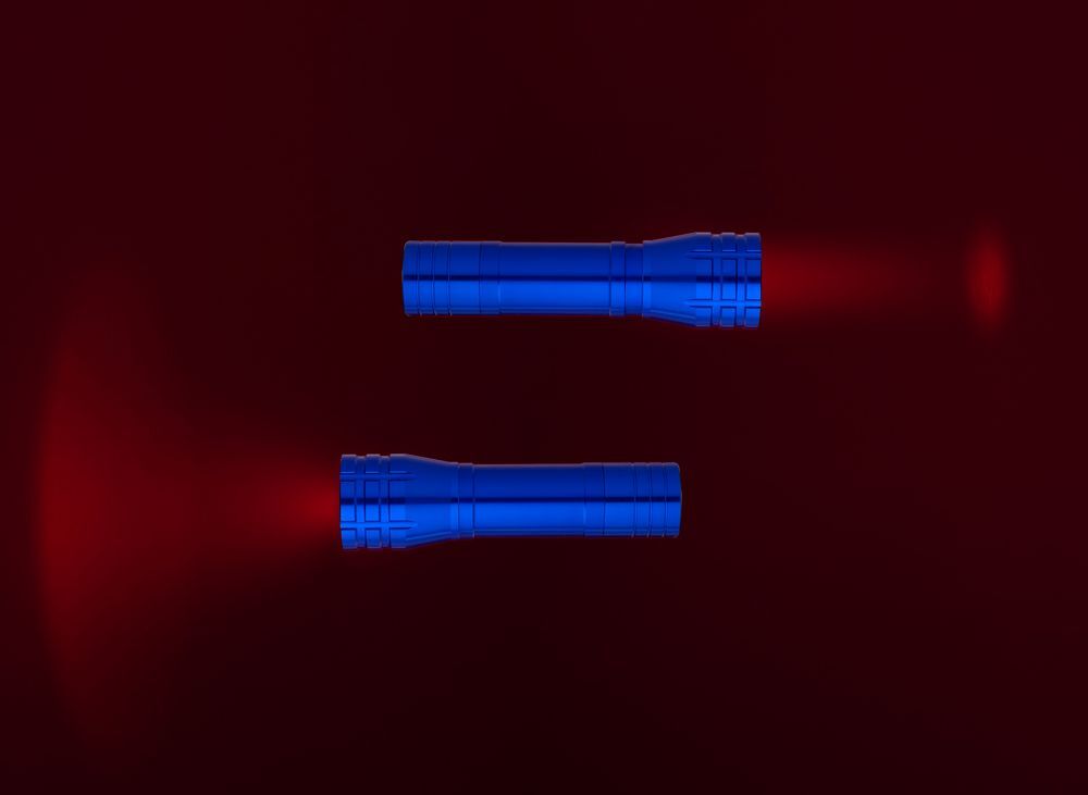 Фонарик с фокусировкой луча Beaming, синий арт.10422.40