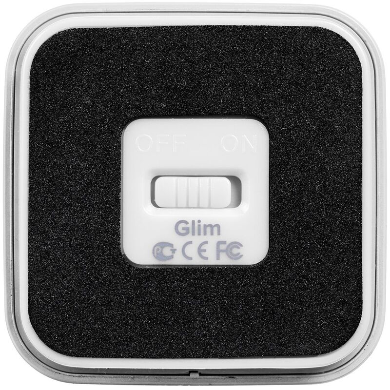 Беспроводная колонка с подсветкой гравировки Glim, белая арт.12103.60