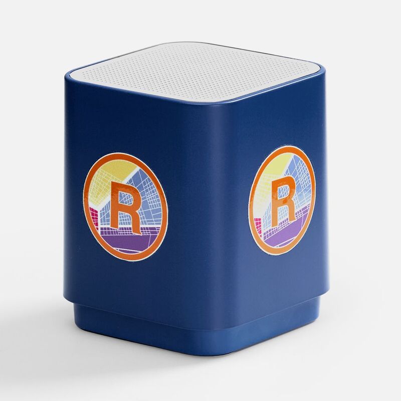 Беспроводная колонка с подсветкой гравировки Glim, синяя арт.12103.40