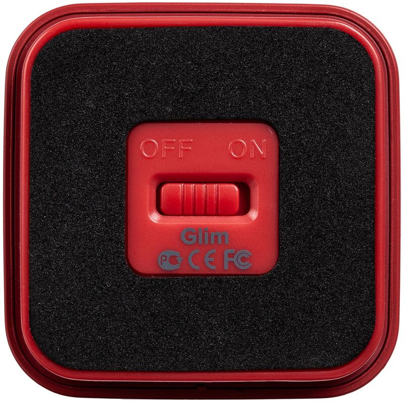 Беспроводная колонка с подсветкой гравировки Glim, красная арт.12103.50