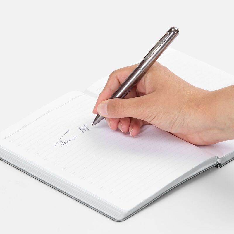 Ручка шариковая Scribo, серо-стальная арт.10571.11