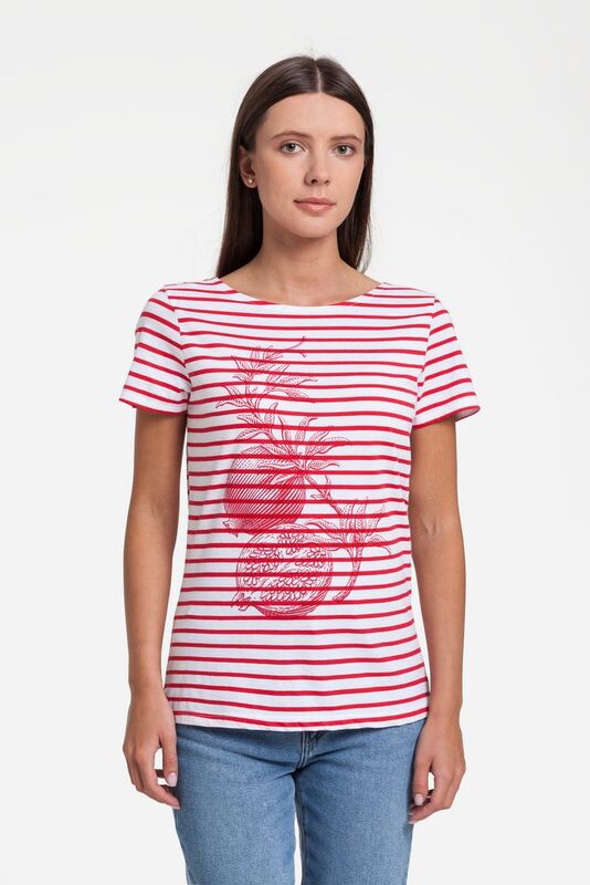 Футболка женская Grand Granat New, белая с красным арт.17344.65