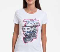 Футболка женская &laquo;Смотри вглубь&raquo;, белая арт.70035.60