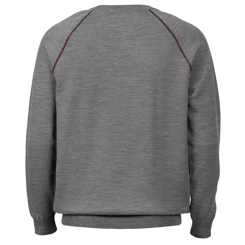 Джемпер Stitch с контрастной отделкой, серый с бордовым арт.12122.11