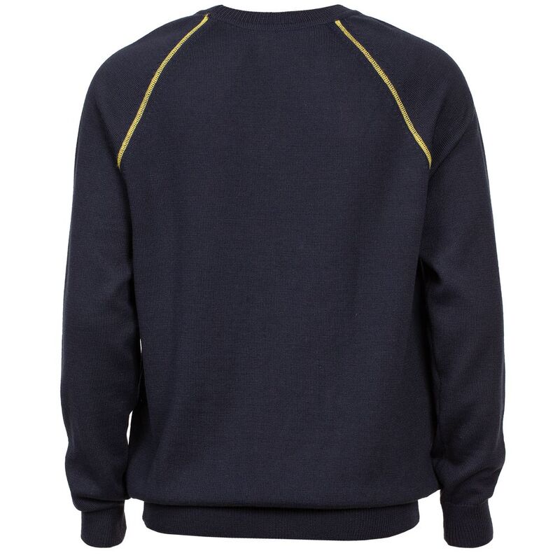 Джемпер Stitch с контрастной отделкой, синий с зеленым арт.12122.49