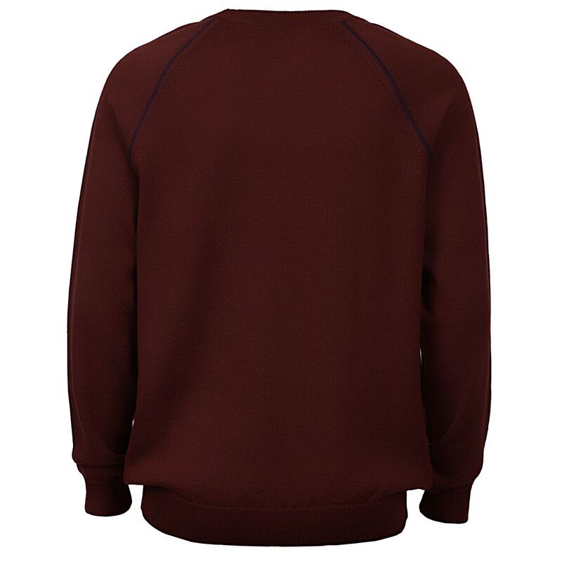 Джемпер Stitch с контрастной отделкой, бордовый с синим арт.12122.55