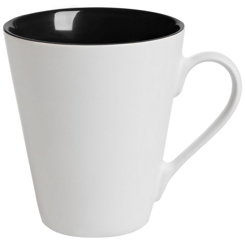 Кружка New Bell матовая, белая с черным арт.64811.30