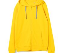 Толстовка на молнии с капюшоном Unit Siverga, желтая арт.6895.80