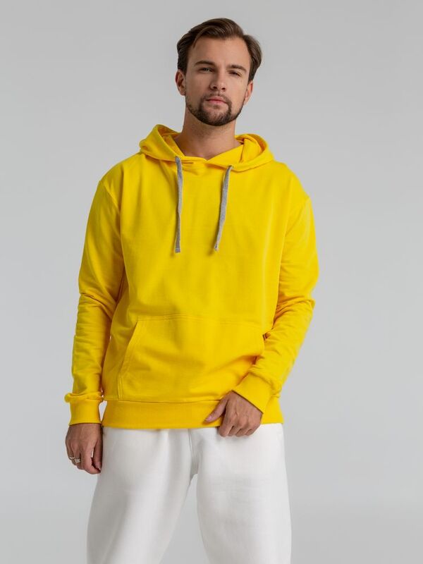 Толстовка с капюшоном Unit Kirenga, желтая арт.6894.80