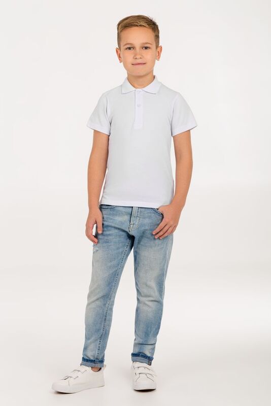 Рубашка поло детская Virma Kids, белая арт.11575.60
