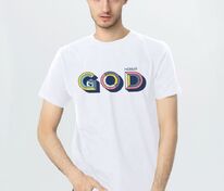 Футболка мужская &laquo;Новый GOD&raquo;, белая арт.71906.60