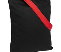 Холщовая сумка BrighTone, черная с красными ручками арт.10766.35