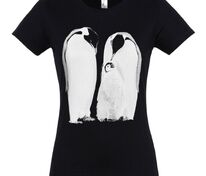 Футболка женская Like a Penguin, черная арт.71921.30