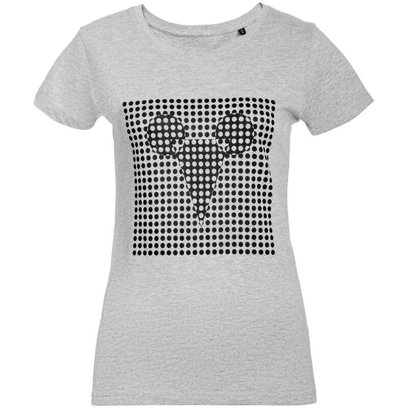 Футболка женская Optical Mouse, серый меланж арт.71930.11