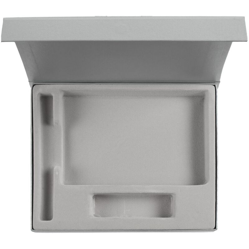 Коробка Doc под блокнот, аккумулятор и ручку, серебристая арт.12053.10