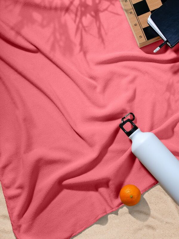 Флисовый плед Warm&Peace, розовый (коралловый) арт.7669.21