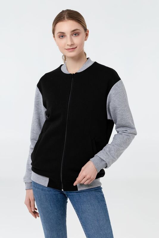 Бомбер College, черный арт.11577.30